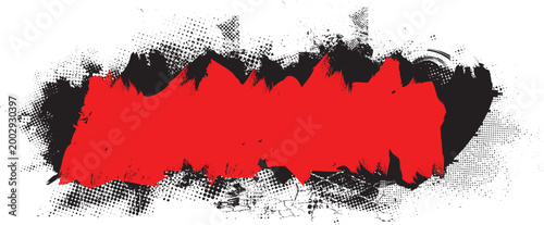 Grunge brush stroke banner with rough edges - abstract paint stroke for typography overlay. Bold brush stroke strip for web header or cover design. Textured element for design template , social media.