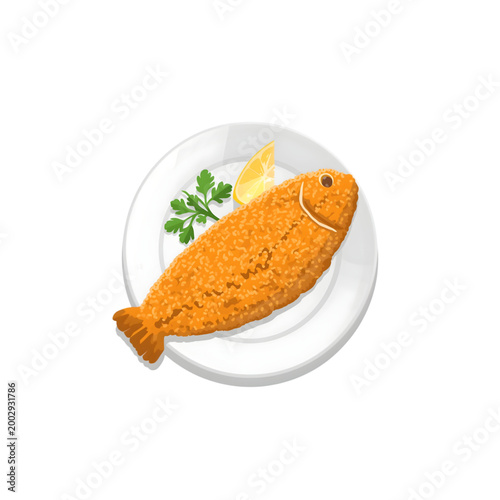 fried fish on plate