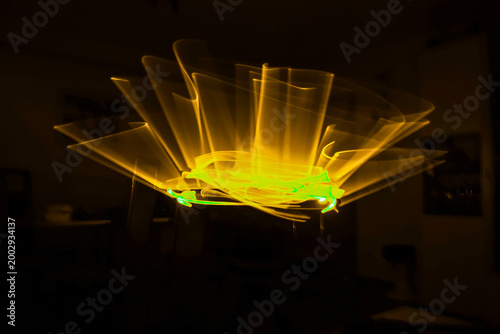 Konstfotografi malerei gelb schwarz licht