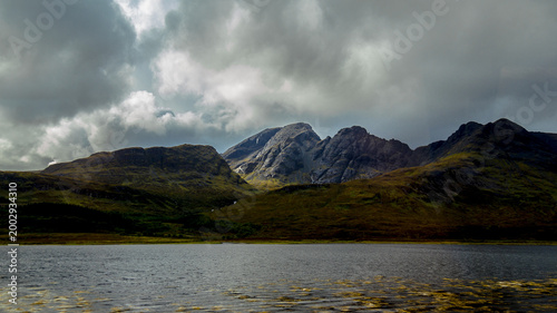 Εκτύπωση καμβά Scottish Highlands landscape with Loch Ness
