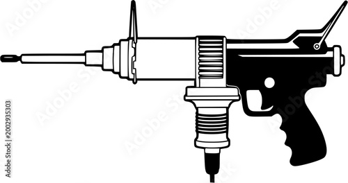 The silicone caulking gun is a precision tool designed for applying sealants with high accuracy in various environments