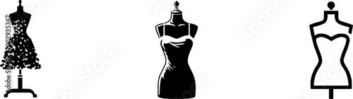 The elegant adjustable sewing dress form features a sophisticated design with intricate details, perfect for showcasing fashion designs in a professional setting