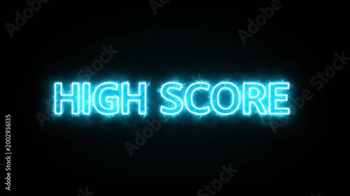 A glowing neon sign displaying the words 