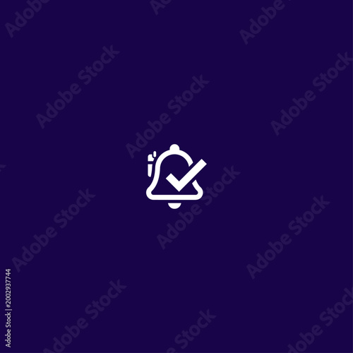 Reminder App Logo icon flat vector design.