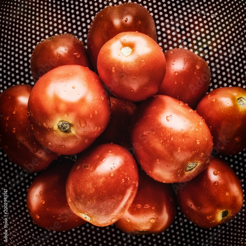 Close up of Fresh Red Tomatoes 