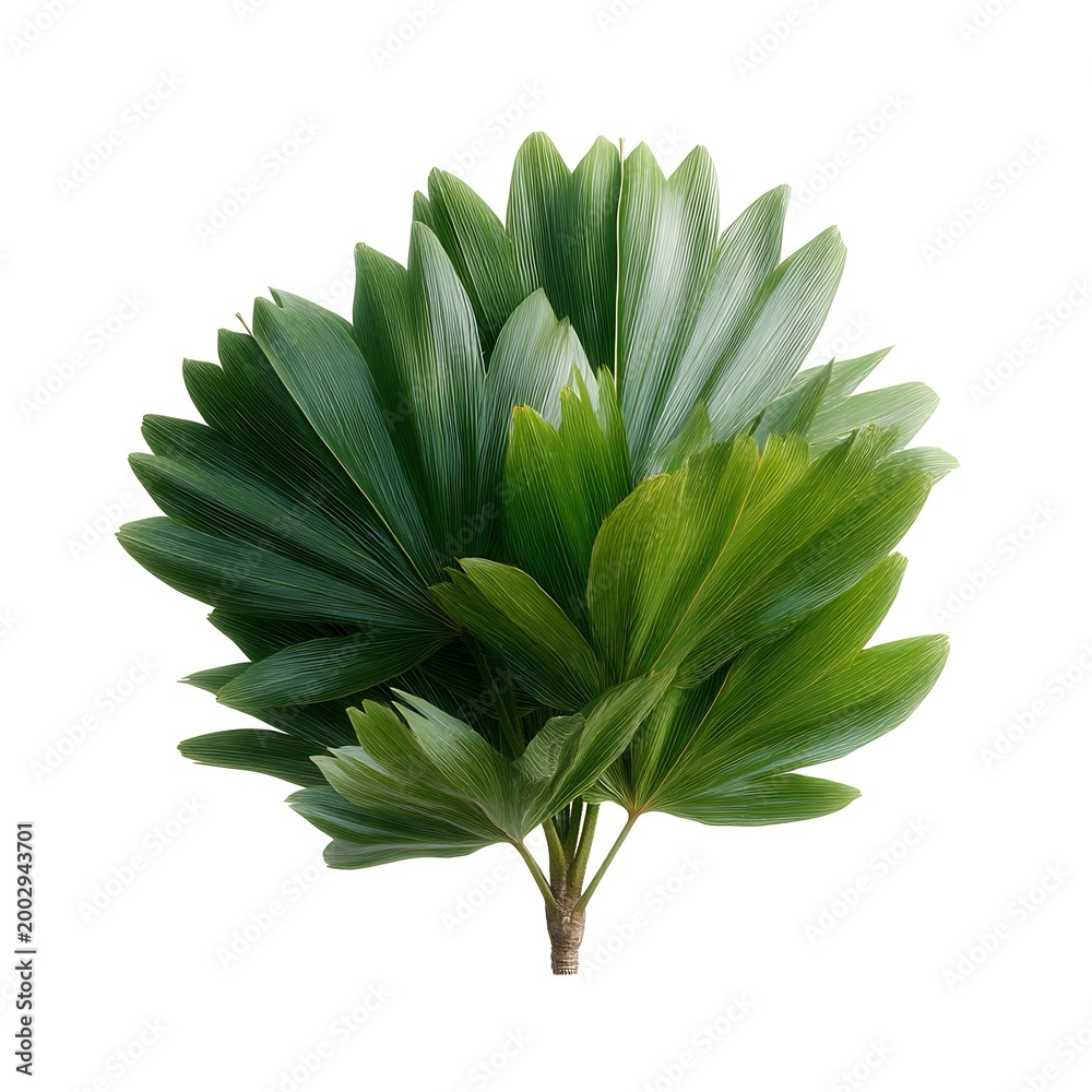 Obraz premium Vibrant Green Tropical Leaves Arrangement for Nature Inspired Decor and Design
