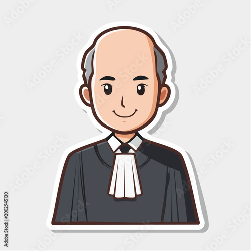 Cartoon Judge or Lawyer in Robes