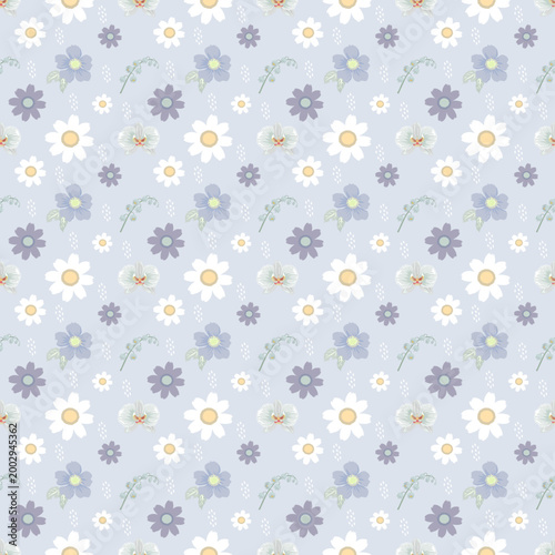 seamless pattern with flowers