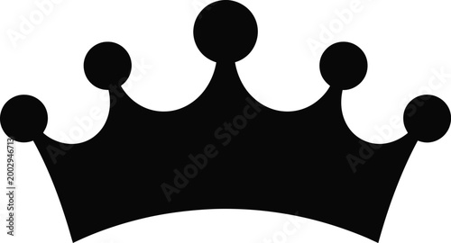 Black crown icon royalty symbol