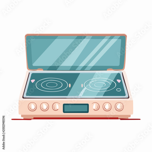 Retro Portable Electric Stove with Lid
