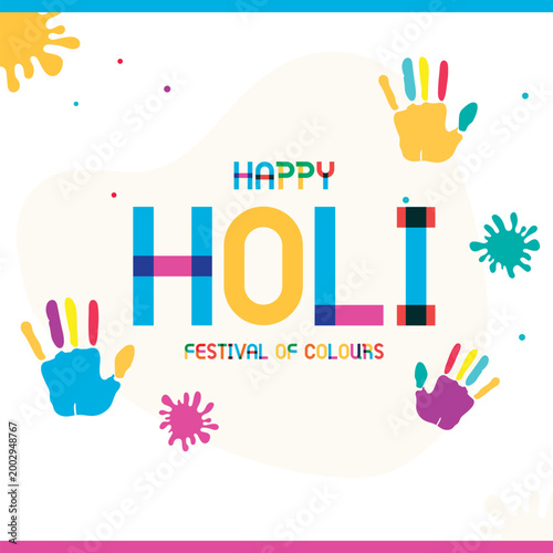 Vibrant Holi Festival Colors Celebration Vector Illustration 