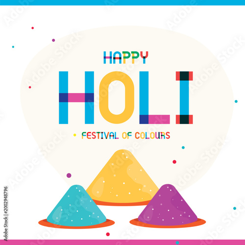 Vibrant Holi Festival Colors Explosion Vector Illustration 