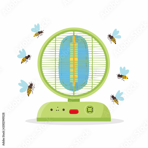 Insect Zapper Attracting Bees