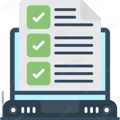 Plakat w ramie Survey Icon Vector Element