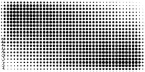 Grunge halftone gradient. Distressed vanishing grit noise background
