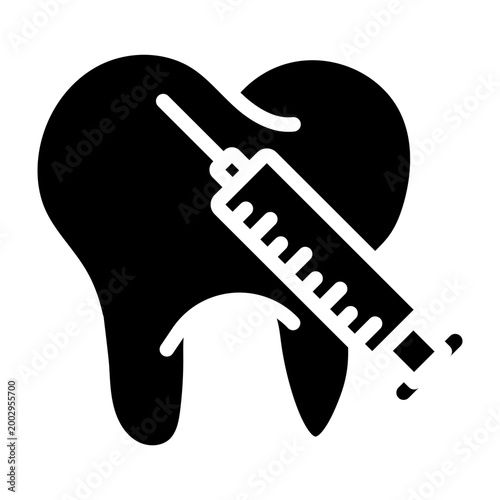 Fotografia Dental Anesthesia Vector Glyph Icon Design