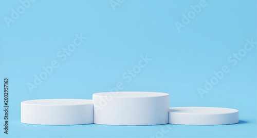 product display podiums, pedestal showcase set, luxury stage platform, minimal presentation stand, cosmetic product mockup, elegant display background, modern pedestal design, round showcase platform,