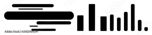 High-speed 6G connectivity bars icon set with solid black line and white background featuring connectivity, speed, wireless radio with digital network and technology