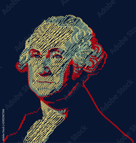 Vector Portrait of George Washington 