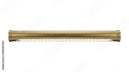 Fotografía Brass linear art display lamp wall light isolated
