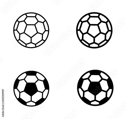 Soccer ball icon set 