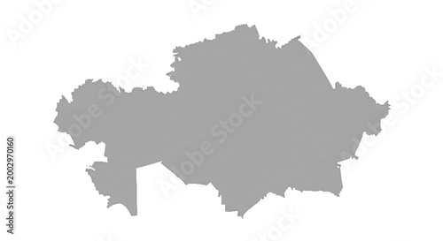 Gray halftone map of kazakhstan silhouette