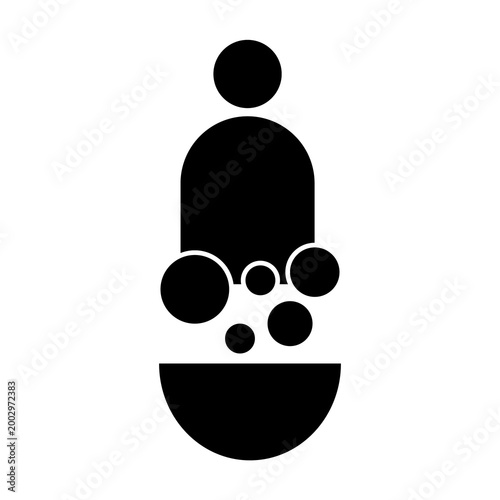 Rocket ship silhouette icon black and white graphic design on transparent background high-quality professional detailed