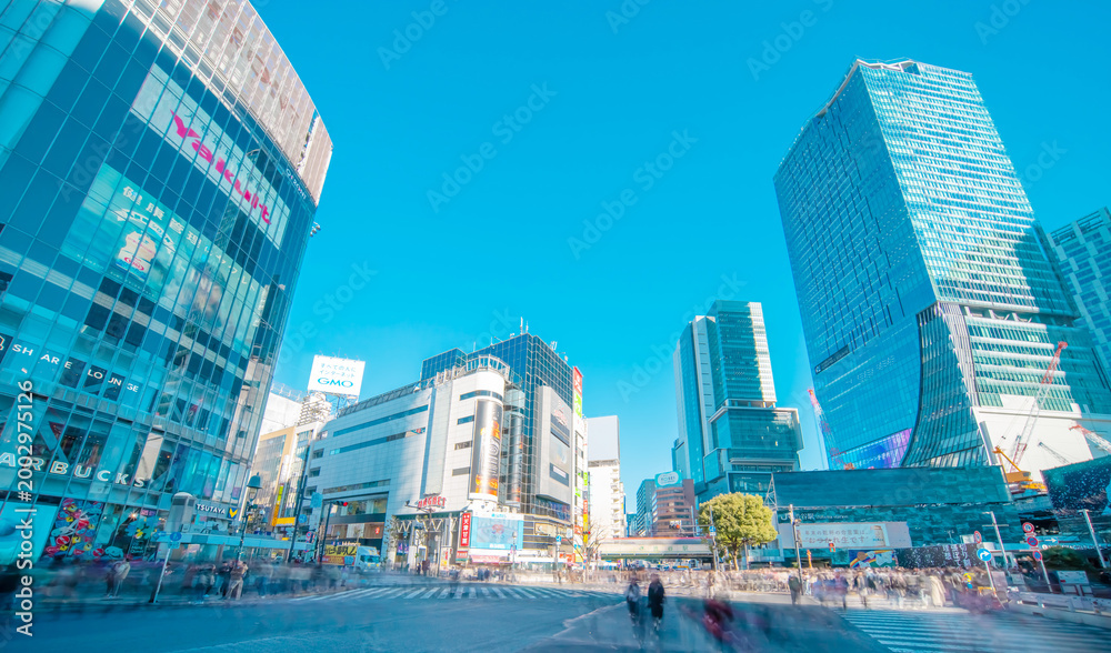 Naklejka premium 渋谷スクランブル交差点