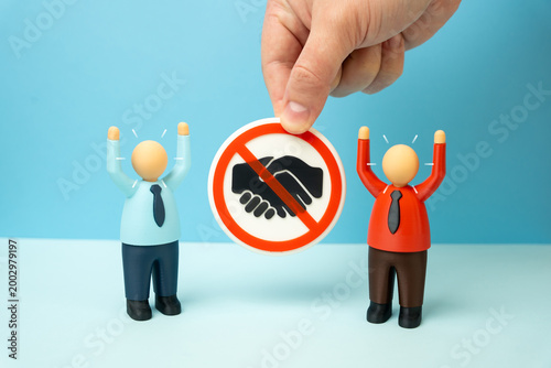 Bild auf Leinwand Two businessmen cannot reach an agreement