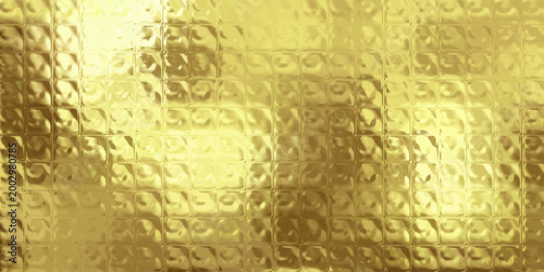Vector iridescent gold holographic chrome foil vaporwave background texture vector pattern. Trendy pearlescent pastel rainbow prism effect. Corrugated ribbed privacy