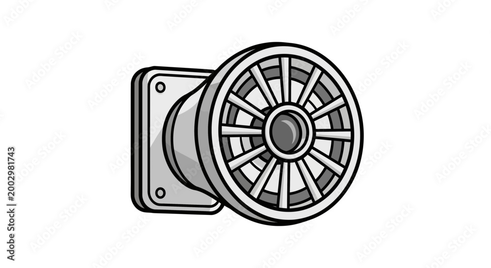 Obraz premium Ventilation Grille, Industrial Fan, Airflow Outlet