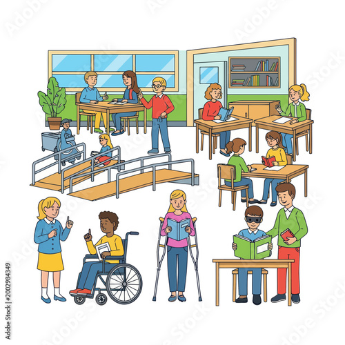 Inclusive Classroom: Diverse Students Learning Together, Including Disabilities