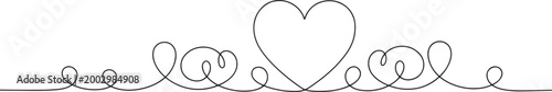 A delicate and elegant line art illustration of a heart-shaped tiara, symbolizing love, royalty, and celebration, perfect for romantic themes and special occasions