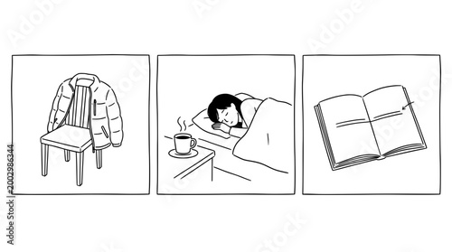 Cozy Bed Scene with Chair and Coffee Nearby