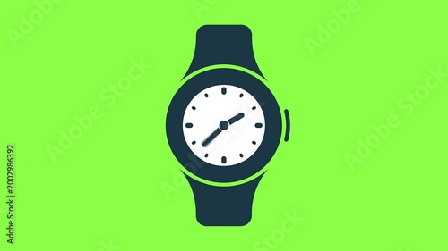 30 minutes time fast watch passing analog animation