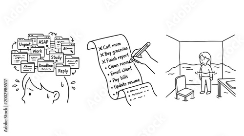 Overwhelming tasks cause stress and anxiety in life