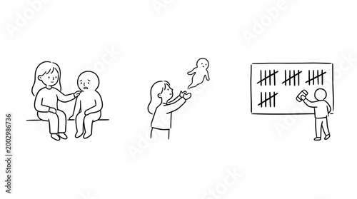 Supportive Interaction Between Young Characters