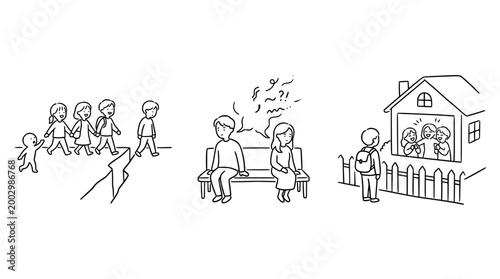 Lonely Reflection on Park Bench Scene