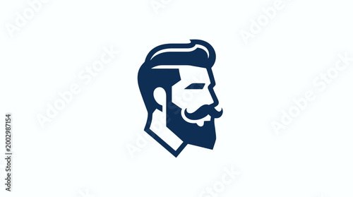 Man with beard and mustache profile.