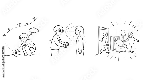 Person hugging a large rock in serene setting