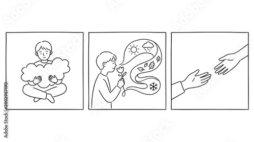 Two children engaging in a joyful activity.