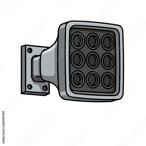 Modern Outdoor Spotlight with Nine LED Lights