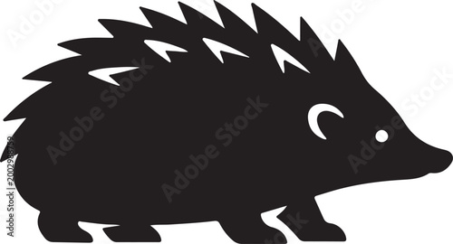 Hedgehog Silhouette: A simple yet captivating silhouette of a hedgehog, showcasing its iconic spiky back and endearing features.