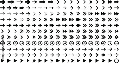 Mega collection of arrow icons for navigation and interface design