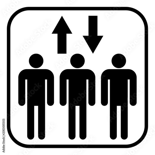 シンプルなエレベーターのアイコン素材