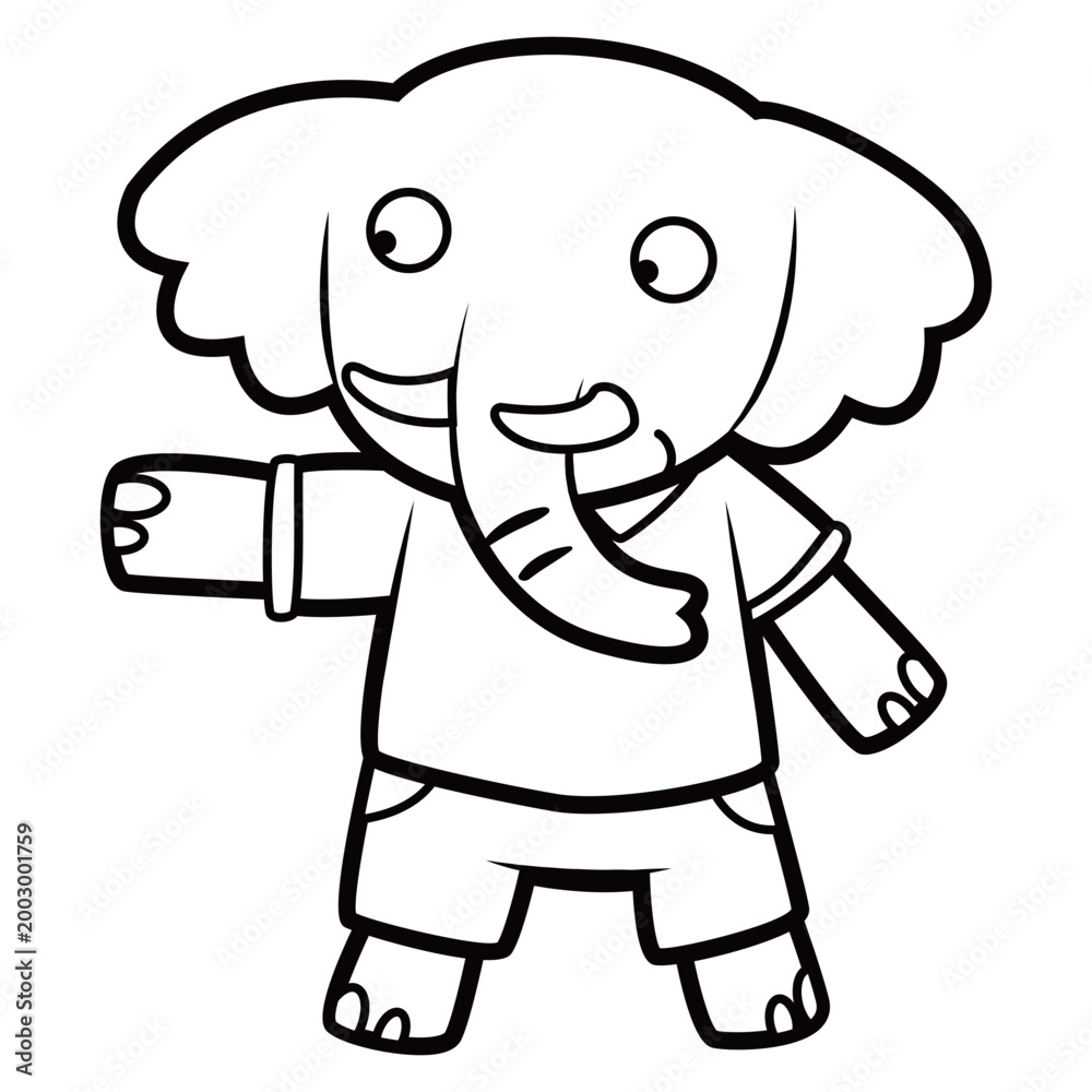 Fototapeta premium cartoon elephant