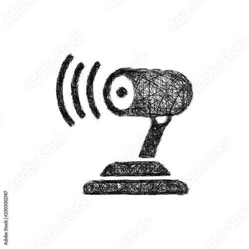 Sketch robot sensor icon design