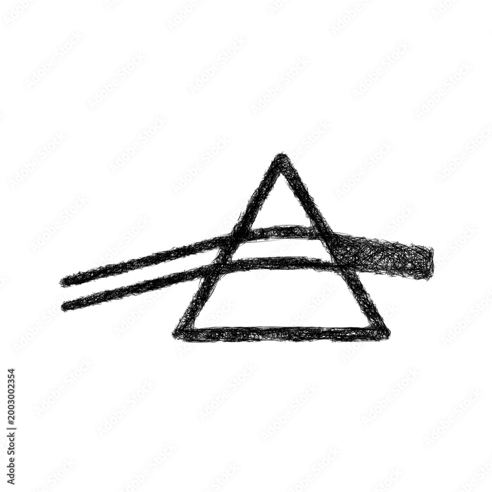Obraz premium Sketch optics icon design