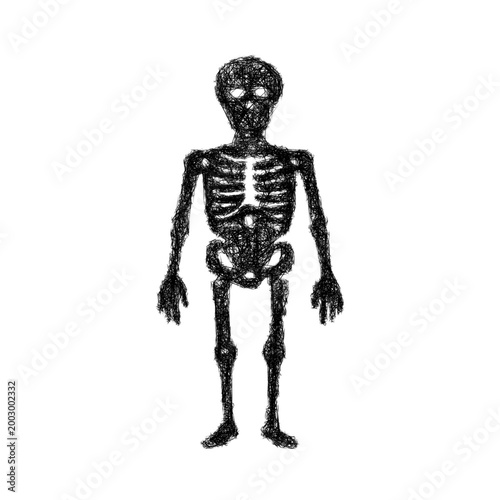 Sketch skeleton icon design