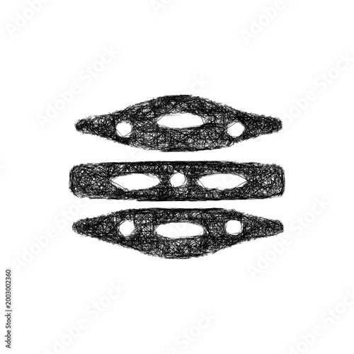 Sketch muscle tissue icon design